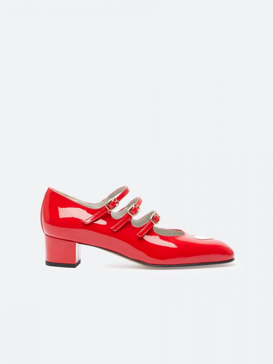 ARIANA red patent leather Mary Janes ballet flats