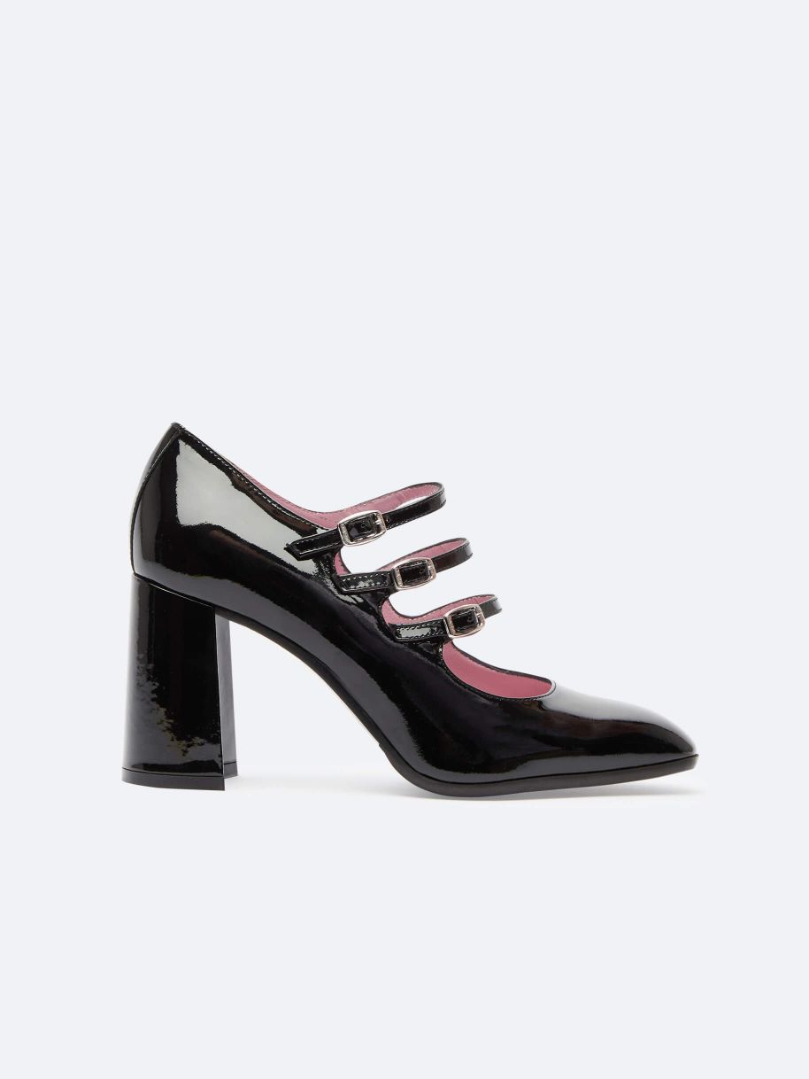 KEEL black patent leather Mary Janes pumps | Carel Paris Shoes