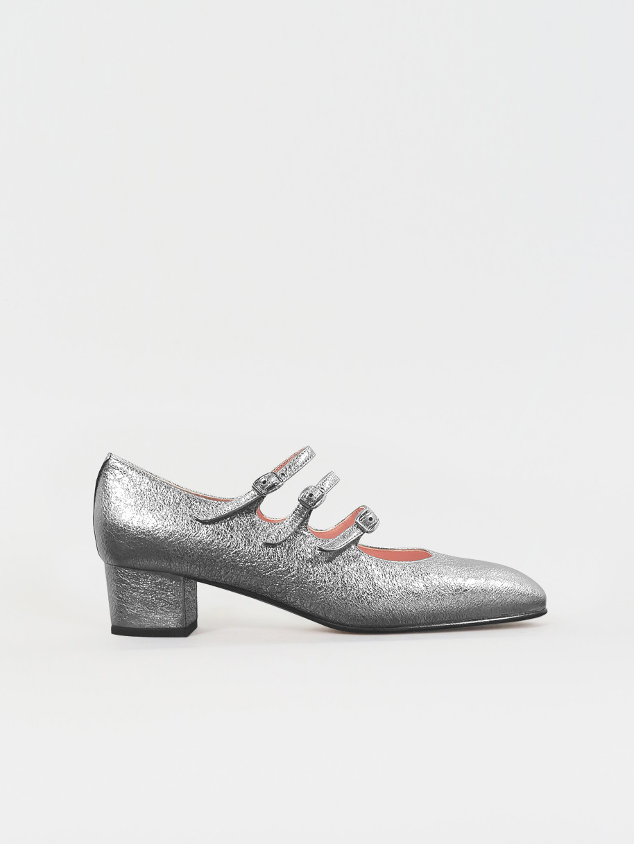 silver mary jane shoes
