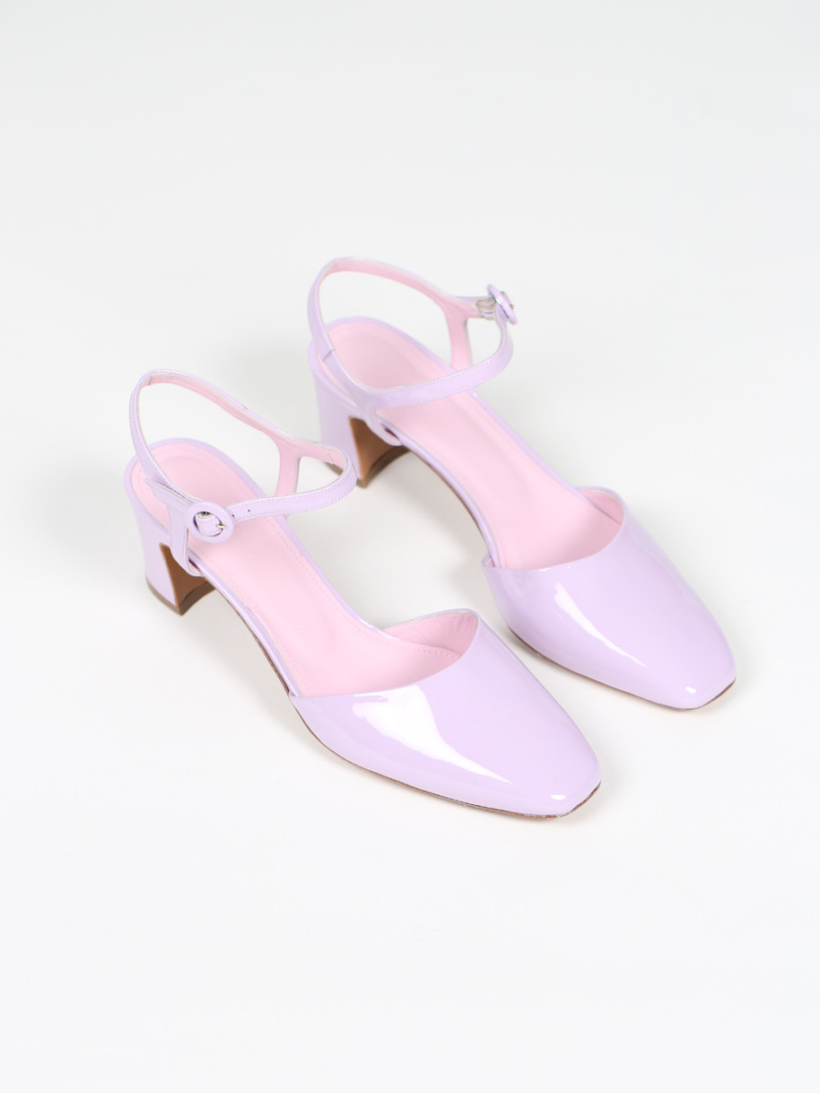 Soraya Lilac Patent Leather Sandals Carel Paris Shoes 6577