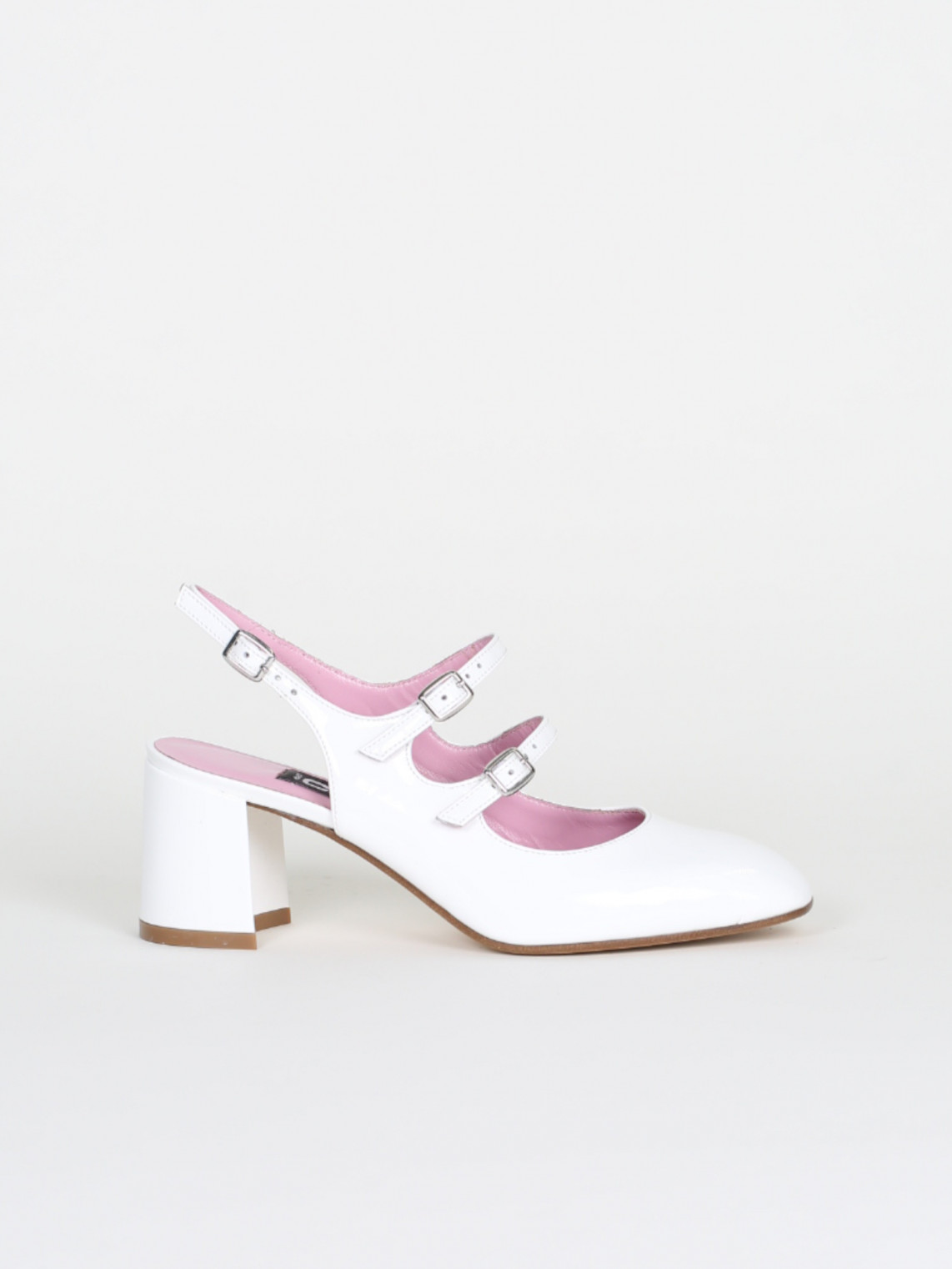 BANANA white patent leather mary janes | Carel Paris Shoes