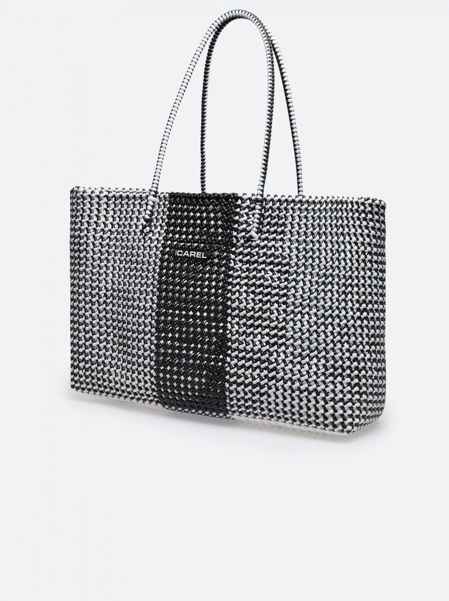 Truss Women's Small Baguette Bag ($295) ❤ liked on Polyvore featuring bags,  handbags, black, snap bag, strap purse, bead… | Raffia bag, Beaded purses,  Unique purses
