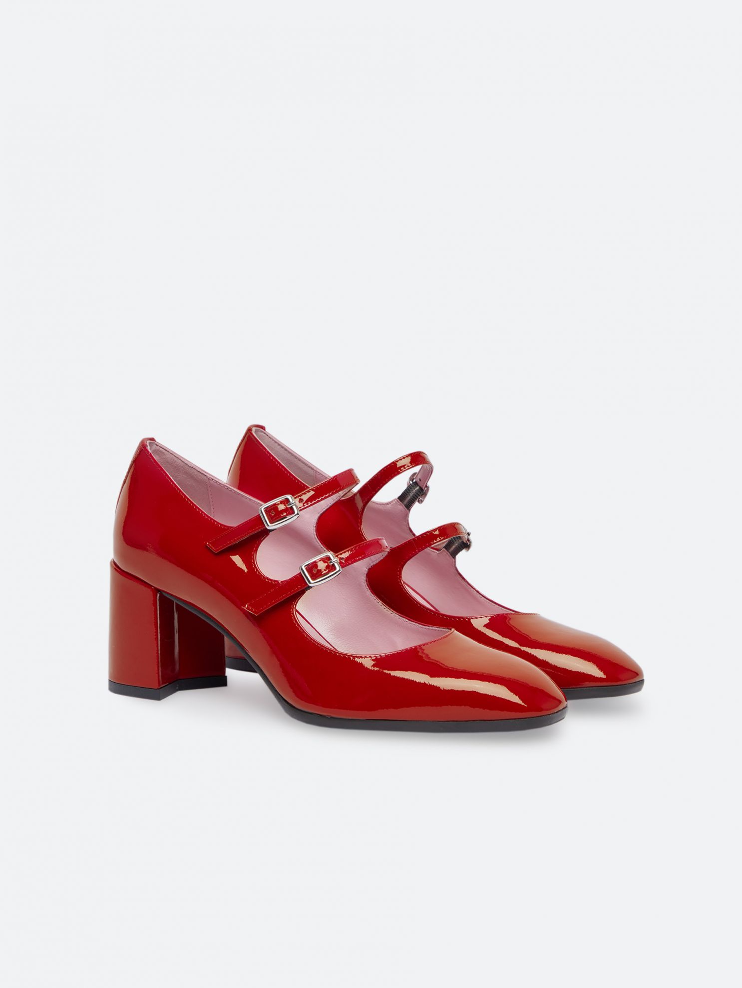 Alice Red Patent Leather Mary Janes Pumps Carel Paris Shoes